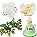 Bozoa Cake Decorating Fondant Icing Silicone Mold - Flowers buds and Pro Ferns Leaf Filler Flowers Molds