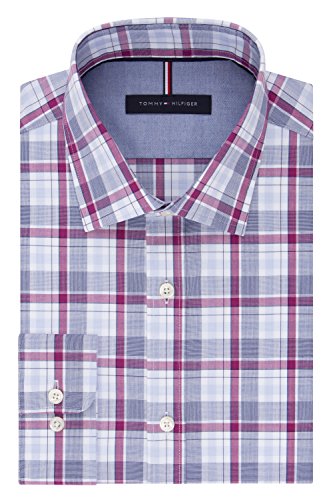 slim fit dress slacks Tommy Hilfiger Men's Regular Fit Cotton Poplin Shirt - White main image 0