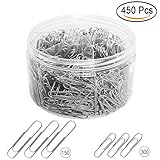 Paper Clips Assorted Sizes 450 Pcs Silver Jumbo