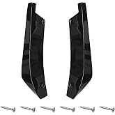 Pxobiug 2 PCS Rear Bumper Canard Splitter Protector, Anti-Crash Auto Canard Diffuser Spoiler with Screws, Anti-Scratch Bumper Lip Protector Car Side Fenders Skirt Spoiler (Bright Black)