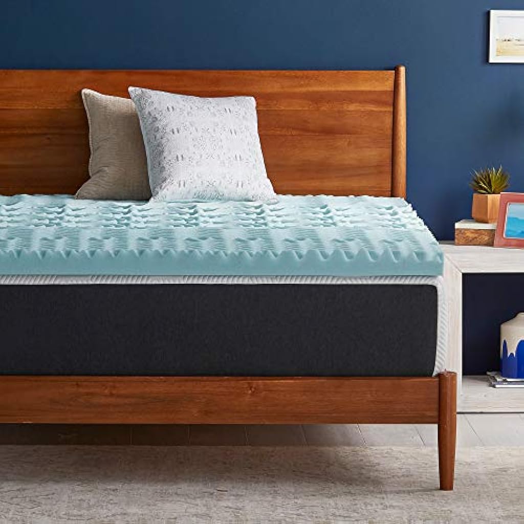 Snapklik Com Lucid 3 Inch Gel Memory Foam Plush Cooling Targeted Convoluted Comfort Zones Mattress Topper King