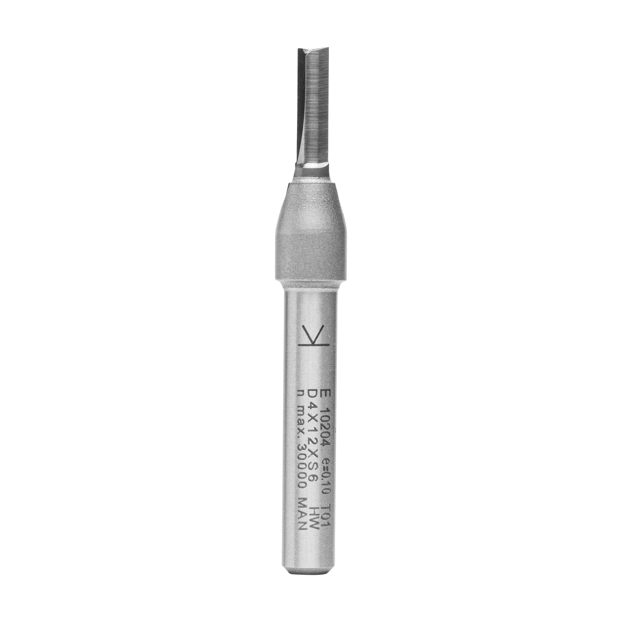 ENT 10204 Straight Cutter Tungsten carbid TC, Shank (S) 6 mm, Diameter (D) 4 mm, NL 12 mm, SL 32 mm, GL 57 mm