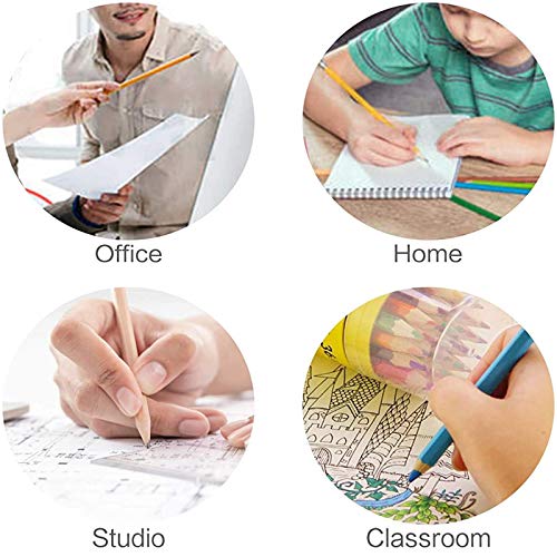 LOKiVE Manual Pencil Sharpeners, 12PCS Colorful Compact Dual Holes Sharpener with Lid, Pencil Holder Writing Aid Grip Trainer for Kids & Adults, Portable Pencil Sharpener Travel School Office