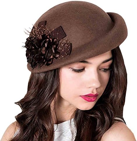 Women's Lace Flower Wool Beret Cap