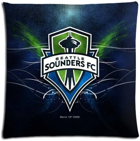 Cotton / Polyester Hidden Slide Zippered Custom Seattle Sounders Throw Pillow Protector Case 20x20 inch 50x50 cm