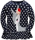 Hugbug Toddler Girls Long Sleeve Deer T-Shirt 2-6T