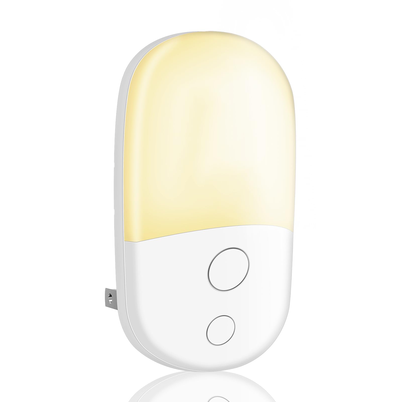 Plug-in Wall Night Light with Dusk to Dawn Sensor, Energy Saving for Kids' Rooms, Stairs, Hallways, Bedrooms, Garages (Warm White, 1 Pack, 3000K)