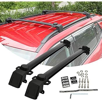 Partol Roof Rack Cross Bars For 2011 2012 2013 2014 2015 2016 Jeep Compass Roof Crossbars Luggage Rail Rack Cargo Carrier With Vertical Side Bars 1
