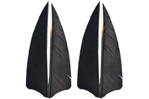 50Pcs Arrow Feathers 3" 4" 5" Turkey Feather Fletching Vanes Rignt Wing Shield/Droplet Shape Arrow Fletches for DIY Arrow