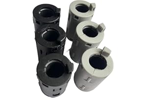 HONDARK Inner Diameter 0.43inch (11mm) Noise Filter Ferrite Core on Data or Power Cables Ferrite Chokes Black or Grey 4pcs/Pack (Black)