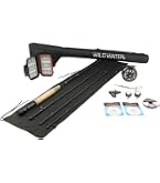Wild Water Deluxe Fly Fishing Combo Starter Kit, 5 or 6 Weight 9 Foot Fly Rod, 4-Piece Graphite Rod with Cork Handle, Accessories, Die Cast Aluminum Reel, Carrying Case, Fly Box