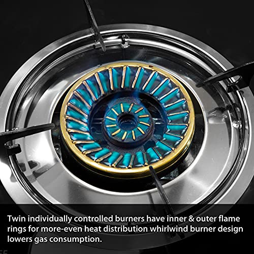 XtremepowerUS Premium Propane Gas Range Stove Outdoor 2Burner Cooktop Auto Ignition Grill
