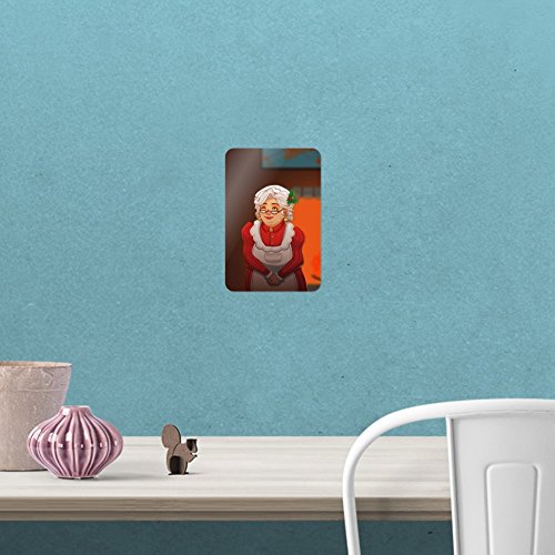 Graphics and More Mrs Claus with Mistletoe Santa Christmas Holiday Home Business Office Sign - Window Sticker - 4" x 6" (10.2cm x 15.2cm)