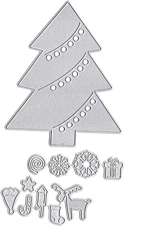 Stencil Stella Di Natale.Fablcrew Fustelle Per Scrapbooking Decorazioni Natalizie Per Scrapbooking Bricolage Album Albero Di Natale Bricolage Decoupage Stencil Per Goffratura Album Di Scrapbooking Amazon It Casa E Cucina