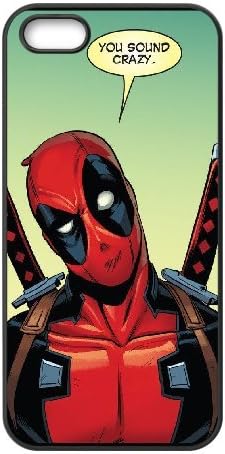 [Deadpool Series] IPhone 5,5S Case Deadpool Says You are Crazy - Black