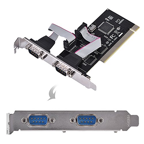 Richer-R PCI to Serial Card, PCI to Dual Serial DB9 RS232 RS-232 2 Port Extension Adapter Card Support Multiple Multi-serial Card for Desktops - Thumbnail 3