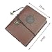 Scrapbook Photo Album, XIUJUAN Vintage Leather DIY Memory Book Handmade Refillable Guest Book, 10.8x8 inches 60 pages, Birthday Gifts Wedding Anniversary Presents for men women, Compass Brown Large