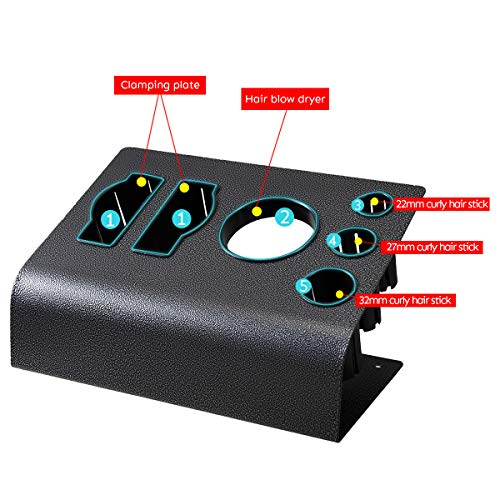 Tabletop Hair Iron & Blow Dryer Holder – Salon Appliance Stand Barber Shop Bathroom Bedroom