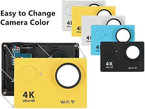 2017 Jabond Sport Action Camera Case Shell Accessory Replacement Cover Case for Underwater 4K HD Sports Camera (5 Color Pack)