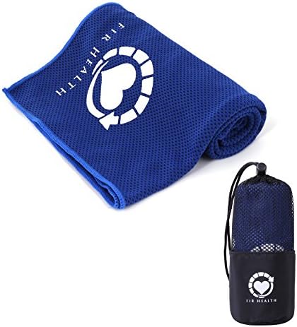 Ultimate Cooling Towel by FIR HEALTH: Hydroactive Bamboo Microfiber Towel 40X12 in Mesh Carry Bag/Soft, Evaporative Cool Towel for Instant Cooling Relief After Workouts + Free Ebook