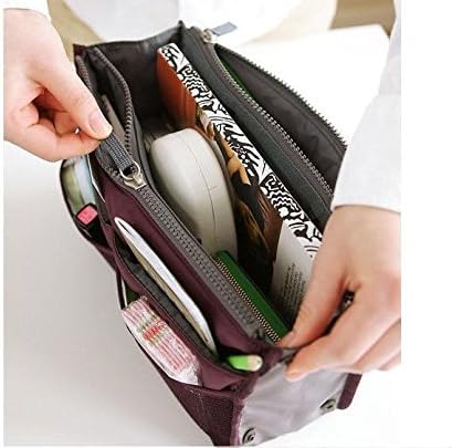 Portable Multi-function Handbag Pouch Bag in Bag Organiser Insert Organizer Tidy Travel Cosmetic Pocket