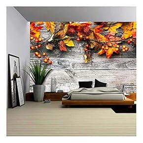 Autumn Background - Removable Wall Mural | Self-Adhesive Large Wallpaper - 66x96 inches