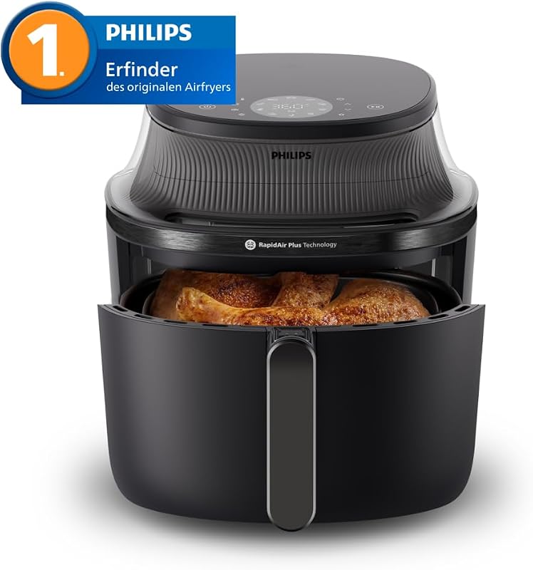 Airfryer 3000 Serie Heißluftfritteuse, Schwarz, 6,2L