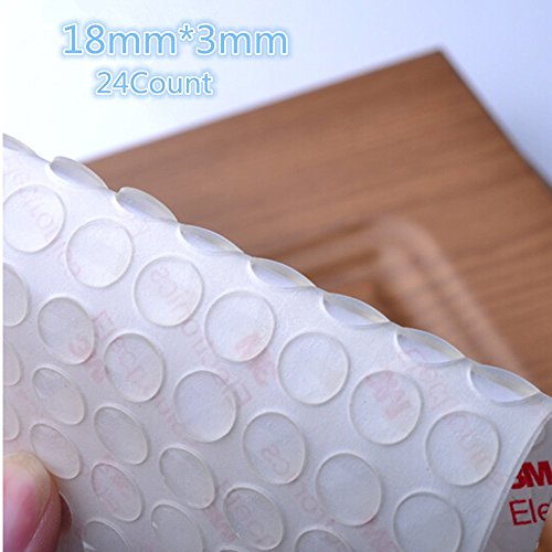 Glass Table Top Bumpers Adhesiveï¼ŒCabinet Bumpers,Noise-Dampening Bumpers,Self-Stick Rubber Pads for Drawers,Cabinet,Laptop,Mirrors. (18mm3mm)