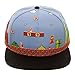 Bioworld Mario 8Bit All Over Scene Snapback Blue