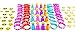 Neliblu 84 Pc Emoji Party Supplies Emoticon Smile Toy Novelty Party Favor Set; Easter Egg Toys, Pinata Filler, 24 Bubble Bottles; 24 Silicone Emoji Bracelets; 36 Emoji Smile Temporary Tattoos