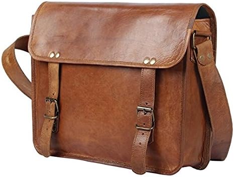 HandMadeDesign Leather Messenger Laptop (Upto 15 Inch Macbook Pro) Briefcase Shoulder Satchel Crossbody Bag for Men and Women