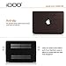 iDOO PU Leather Coated Soft Touch Hard Case for MacBook Pro 13 inch Retina without CD Drive Model A1425 and A1502 Dark Wood