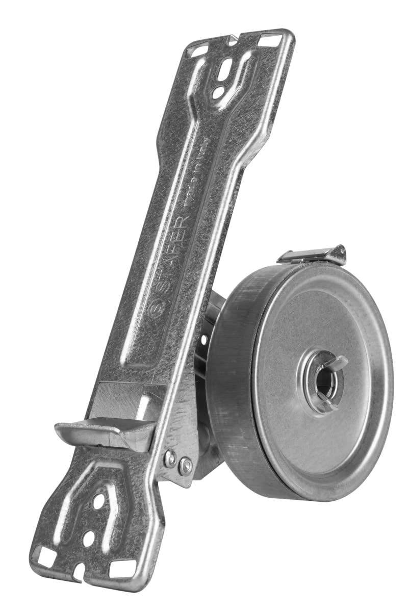 Schellenberg 10220 Recessed Winder for Straps in Cotton, Grey, Hole Spacing 14.2-18.4 cm 1