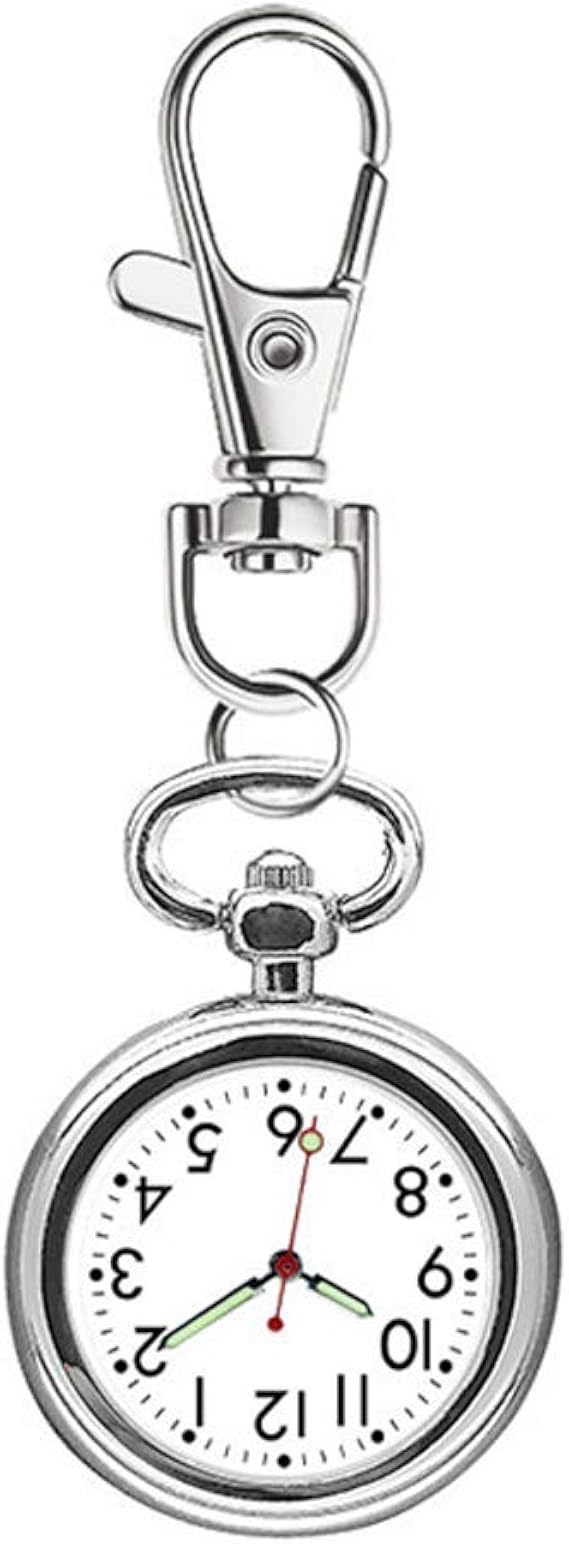 Amazon Lindexs キーホルダー ナースウォッチ 懐中時計 ポケットウォッチ 見やすく大きい 文字盤 夜光 クオーツ 男女兼用 シルバー 懐中時計 腕時計 通販