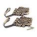 Tinksky Curtain Holdbacks Rose Pattern Vintage Zinc Alloy Drapery Curtain Tieback Hooks-2pcs(Bronze)