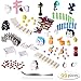AZYC Miniature Garden Ornaments,109 Pcs Miniature Ornaments Kit Set with 1 Pcs Tweezer for DIY Fairy Garden Dollhouse Decoration