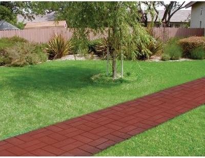 Amazon Com Emsco Patio Pavers Deep Red Brick Plastic 16 X16