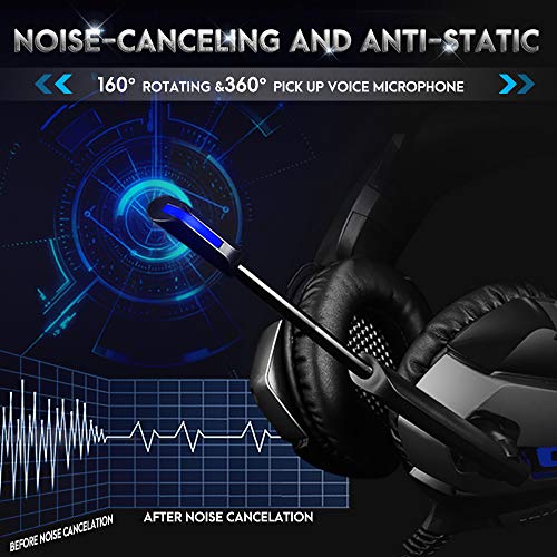 ONIKUMA Stereo [Updated] Gaming Headset PS4, Xbox One, PC, Enhanced 7.1 Surround Sound, Updated Noise Cancelling Mic Headphones, Soft Breathing Earmuffs, Mute & Volume Control Nintendo Switch Laptop - Thumbnail 2