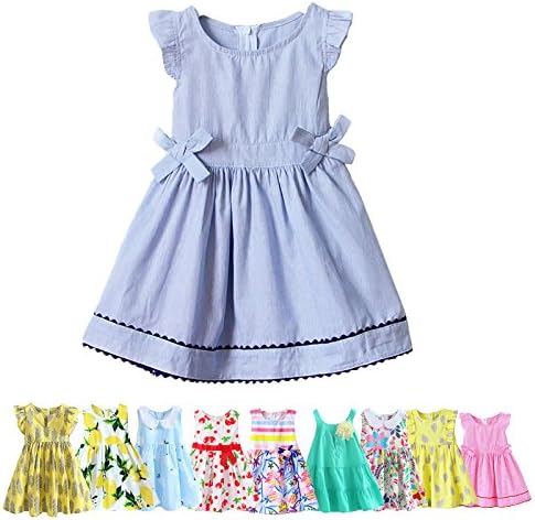 Girl Cotton Breathable Mesh Sleeveless Summer Tutu Daily Wear Princess Dress