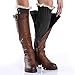 Avidlove Women Socks Button Lace Leg Warmers Knit Wool Boots Cuffs Short Black