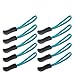 DYZD Durable Zipper Pulls Tab Tags Cord Pulls Zipper Extension Zip Fixer for Backpacks, Jackets, Luggage, Purses, Handbags (Blue,10 PCS)