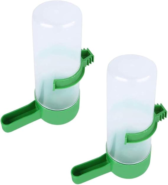 N / A 2Pcs Automatic Water Dispenser Bird Water Bottle Drinker Container Hanging in Birds Cage