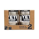 YETI Rambler 10oz Vacuum Insulated Stainless Steel Lowball with Lid (2 Pack Stainless)