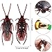 Gejoy 100 Pieces Prank Fake Roaches Plastic Cockroach Bug Joke Toys for Halloween Fool's Day Party