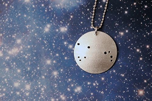 Aries Zodiac constellation sterling silver necklace March 21 - April 20