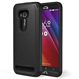 Zenfone 2 Laser Case, MoKo [Shock Absorption] Slim Dual Layer Protective Case with Soft Silicone Bumper and Rigid PC Back Cover for ASUS Zenfone 2 Laser (ZE550KL / ZE551KL) 5.5 Inch - Black