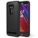 Zenfone 2 Laser Case, MoKo [Shock Absorption] Slim Dual Layer Protective Case with Soft Silicone Bumper and Rigid PC Back Cover for ASUS Zenfone 2 Laser (ZE550KL / ZE551KL) 5.5 Inch - Black