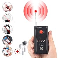Bug Detector, RF Anti-Spy Wireless Detector, Hidden Camera Pinhole Laser Lens GSM Device Finder,Full-Range All-Round Portable Detector for Eavesdropping, Candid Video, GPS Tracker Laser by JONYJ