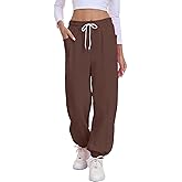 Oymyakon Women Baggy High Waist Sweatpants Comfy Workout Gym Joggers Pants Cotton Lounge Bottoms