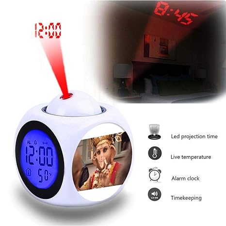 Buy Projection Alarm Clock Talking Led Bedroom Data And